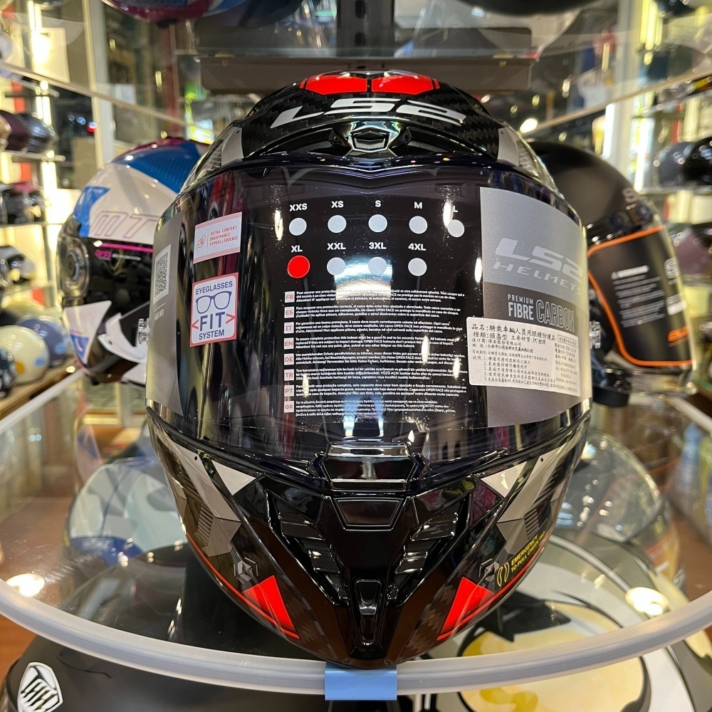 《一戴安全帽》 LS2/FF805碳纖維6K 全罩＃紅彩鑽/＃軌跡 買就送好禮三選一/頂級賽事帽/CNS加強型安規-細節圖7