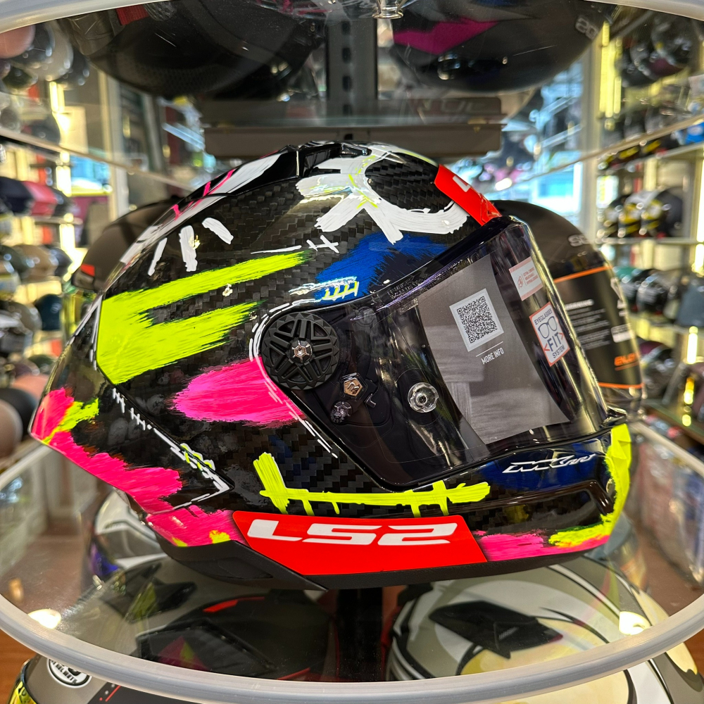 《一戴安全帽》 LS2/FF805碳纖維6K 全罩＃紅彩鑽/＃軌跡 買就送好禮三選一/頂級賽事帽/CNS加強型安規-細節圖8