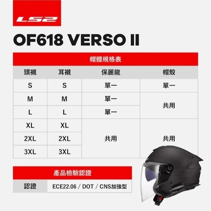 《一戴安全帽》LS2/OF618 VERSO II 素色/彩繪 四分之三/COOLMAX吸濕排汗布料-細節圖9