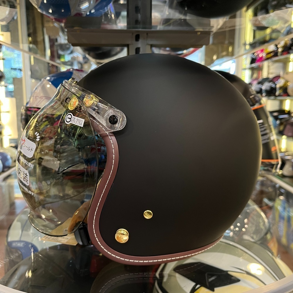 《一戴安全帽》GP-5 MTS/345 皮革邊 買就送原廠泡泡鏡 涼感布泡泡鏡車縫款復古帽 多層膜內墨片-細節圖2