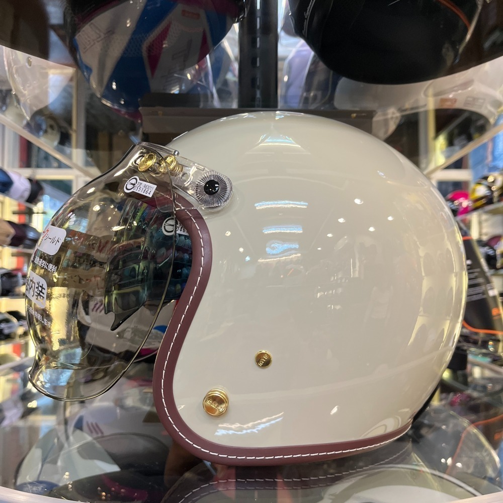 《一戴安全帽》GP-5 MTS/345 皮革邊 買就送原廠泡泡鏡 涼感布泡泡鏡車縫款復古帽 多層膜內墨片-細節圖3