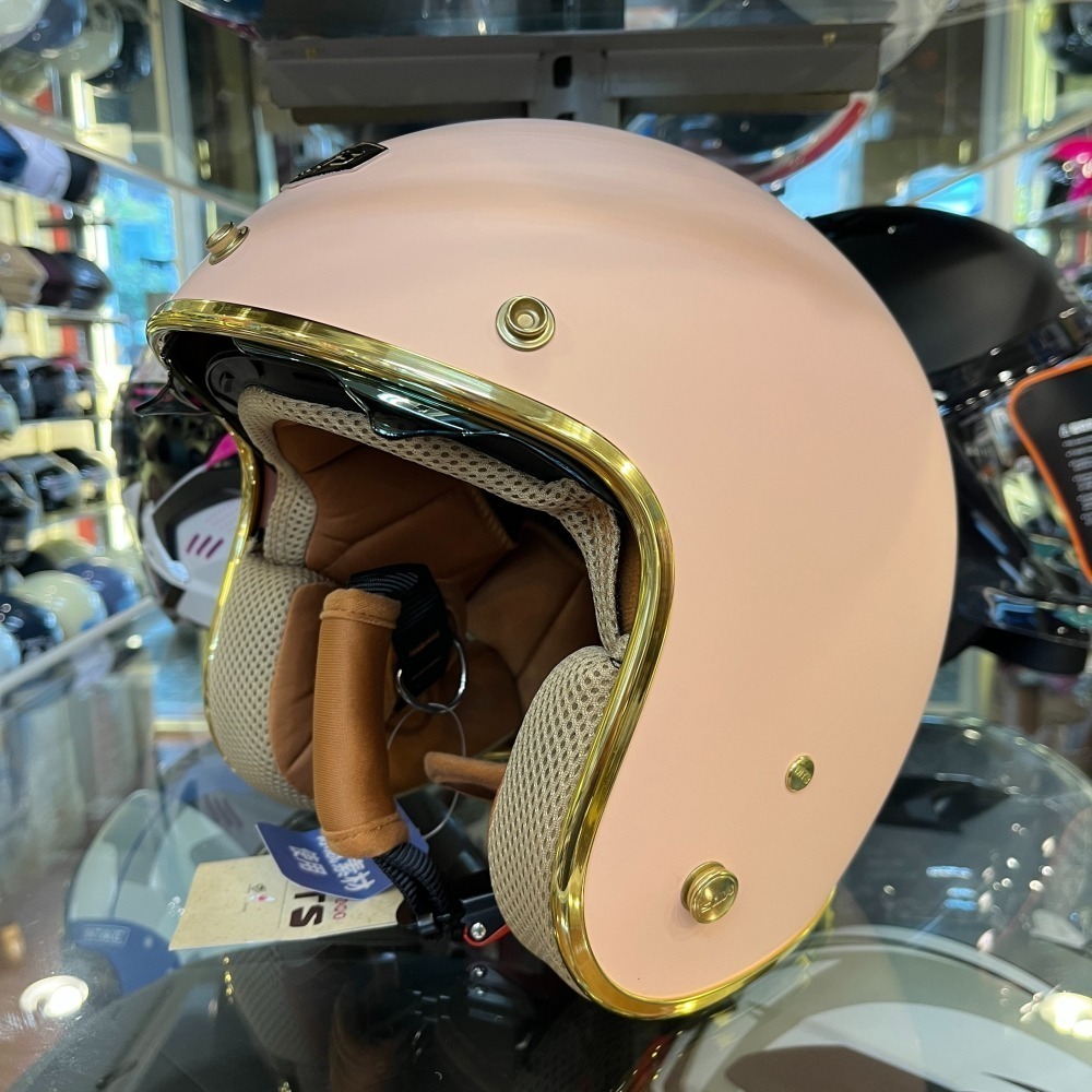 《一戴安全帽》GP-5 MTS/343 金邊 可加購盾牌鏡片 涼感布內藏鏡復古帽 多層膜內墨片-細節圖5