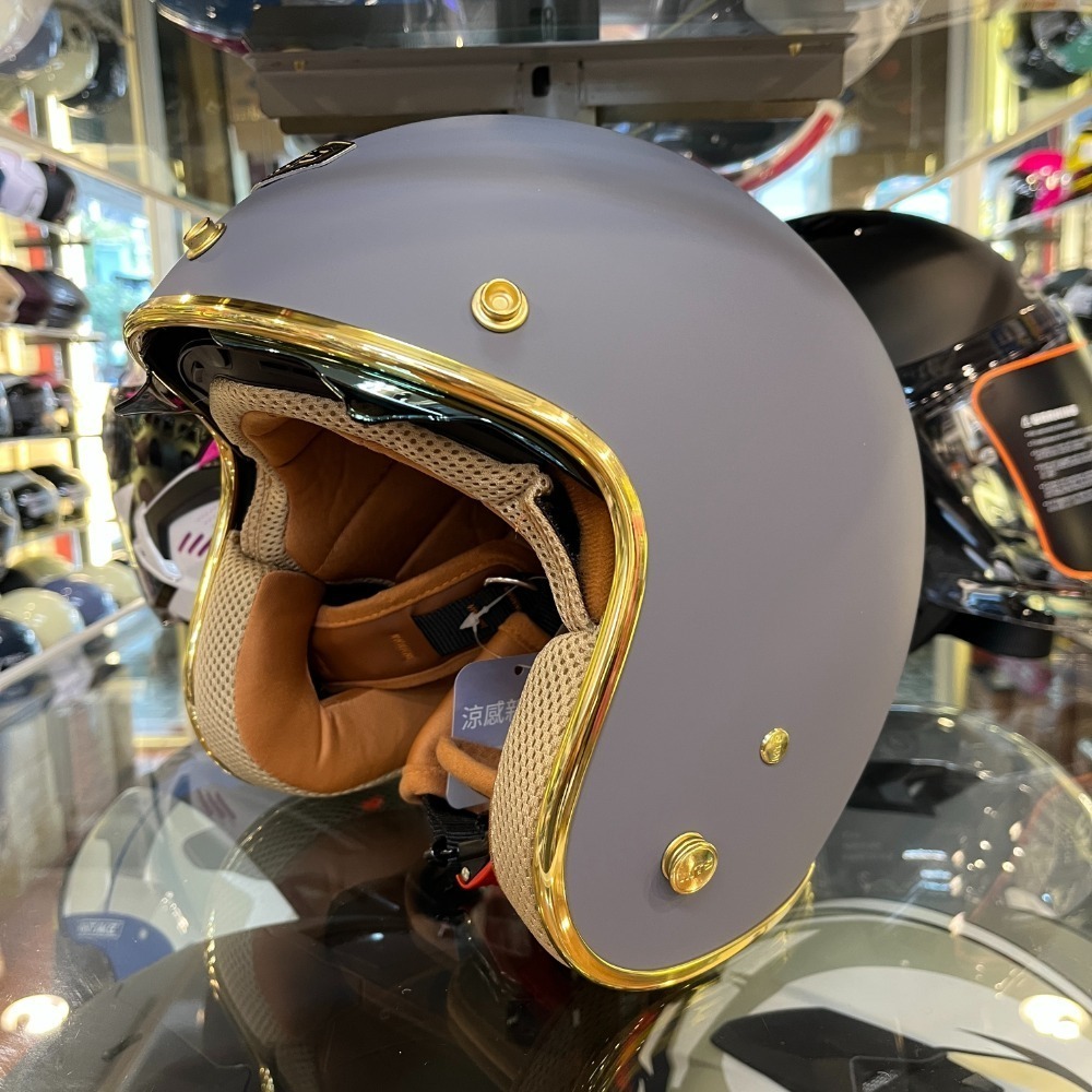 《一戴安全帽》GP-5 MTS/343 金邊 可加購盾牌鏡片 涼感布內藏鏡復古帽 多層膜內墨片-規格圖8