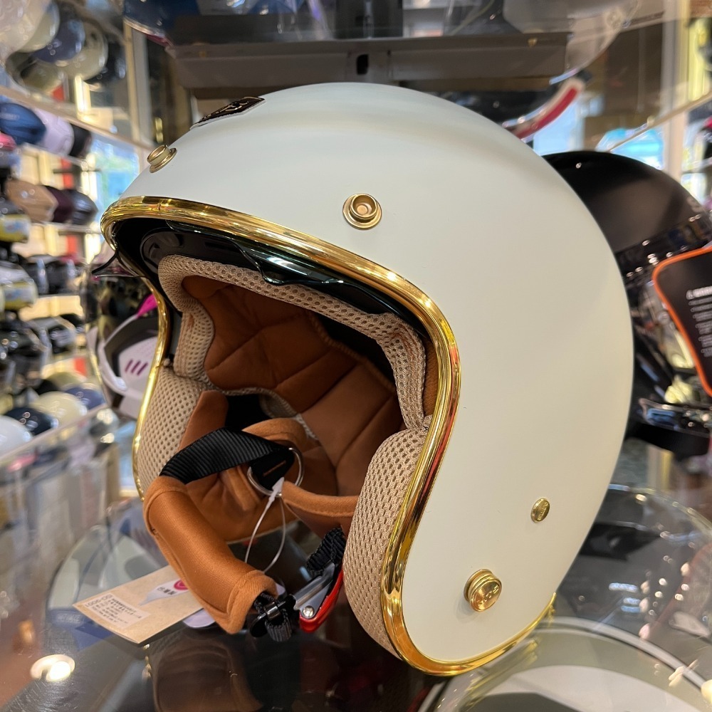 《一戴安全帽》GP-5 MTS/343 金邊 可加購盾牌鏡片 涼感布內藏鏡復古帽 多層膜內墨片-規格圖8