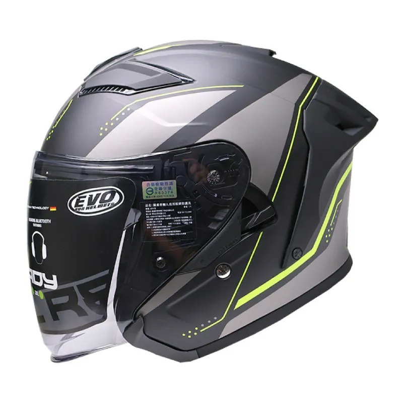 《一戴安全帽》智同 EVO/CA839 四分之三 勁風雙鏡造型帽 #素色/#花色款 多層膜內墨鏡 金屬齒排扣-細節圖5