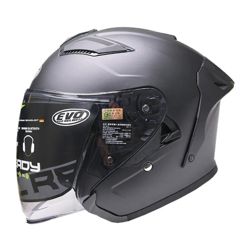 《一戴安全帽》智同 EVO/CA839 四分之三 勁風雙鏡造型帽 #素色/#花色款 多層膜內墨鏡 金屬齒排扣-細節圖8