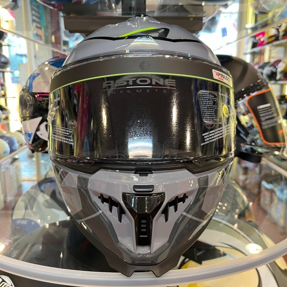 《一戴安全帽》ASTONE/GT6 YB1 灰黑 內藏墨鏡 全罩式安全帽-細節圖6