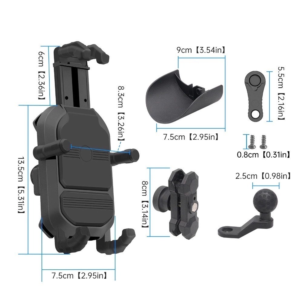 《一戴安全帽》六爪手機架 MODEL YF-258 #普通款/#充電款 防盜減震/遮陽防水-細節圖6