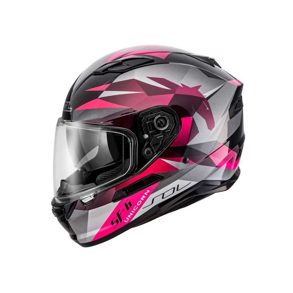 《一戴安全帽》SOL/SF-6 #素色/#獨角獸/#機動裝甲 全罩式安全帽 👍買就送防水袋/加強鏡片厚度/雙D扣-細節圖2