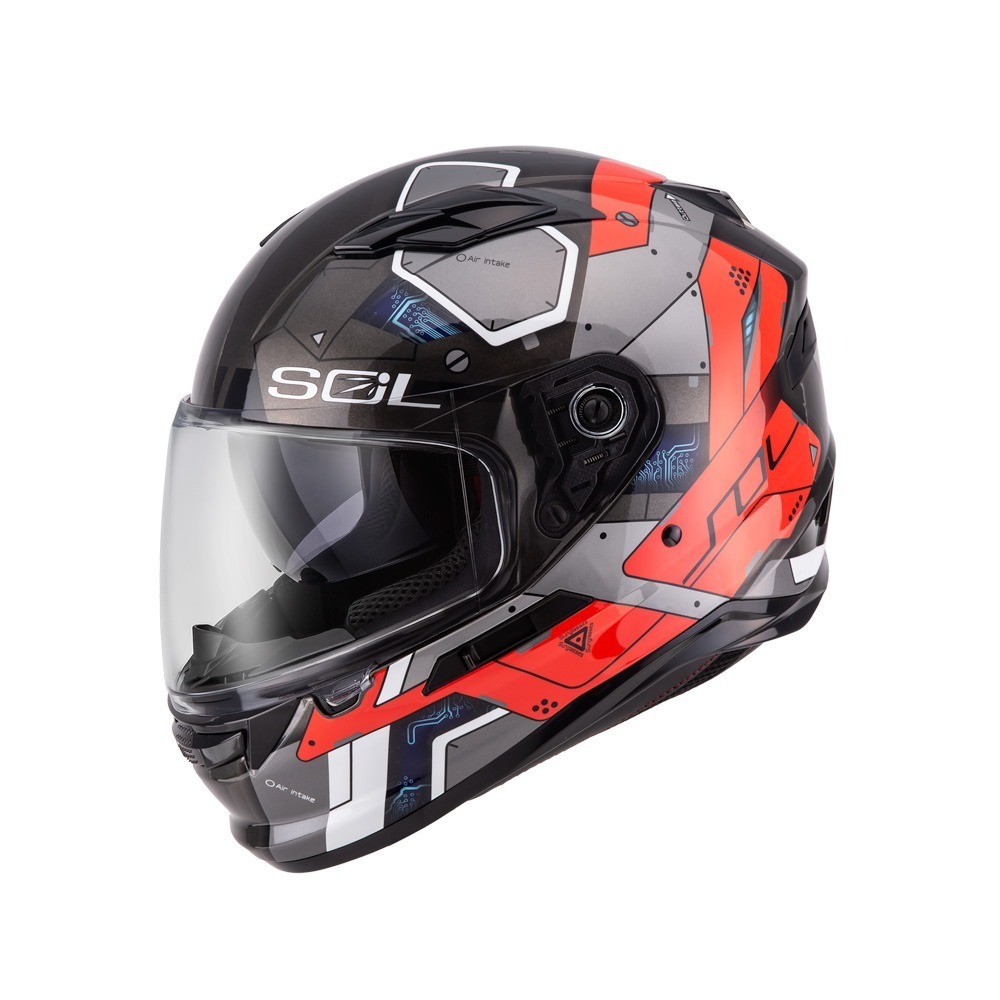 《一戴安全帽》SOL/SF-6 #素色/#獨角獸/#機動裝甲 全罩式安全帽 👍買就送防水袋/加強鏡片厚度/雙D扣-細節圖3