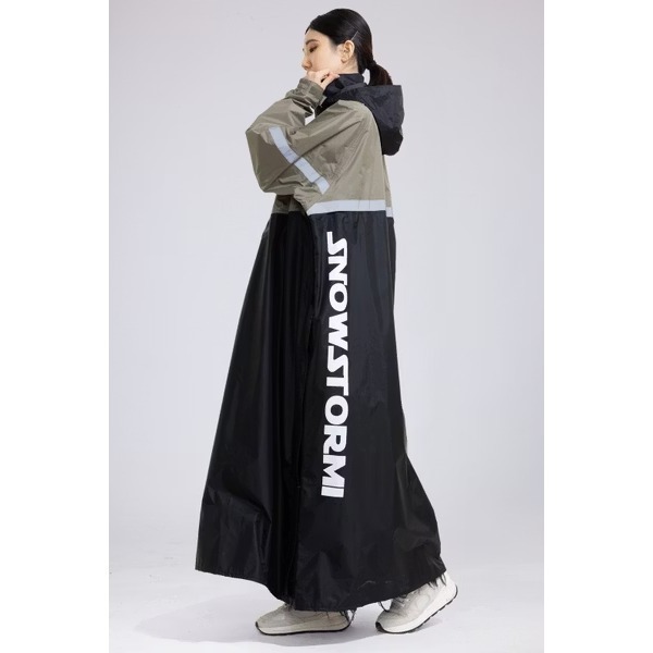 《一戴安全帽》SNOWSTORMI/GL-S 鈦灰/深黑 香檳/深黑 螢光黃/深黑 白/深黑 一件式側開機能雨衣-細節圖5