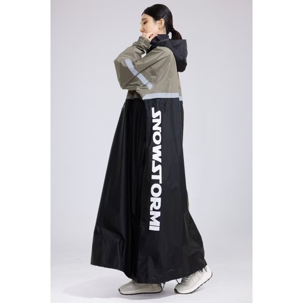 《一戴安全帽》SNOWSTORMI/GL-S 鈦灰/深黑 香檳/深黑 螢光黃/深黑 白/深黑 一件式側開機能雨衣-細節圖5