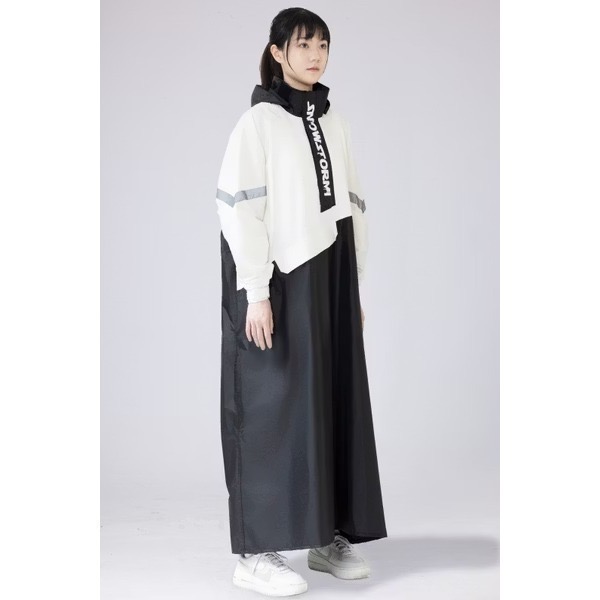 《一戴安全帽》SNOWSTORMI/GL-S 鈦灰/深黑 香檳/深黑 螢光黃/深黑 白/深黑 一件式側開機能雨衣-規格圖8