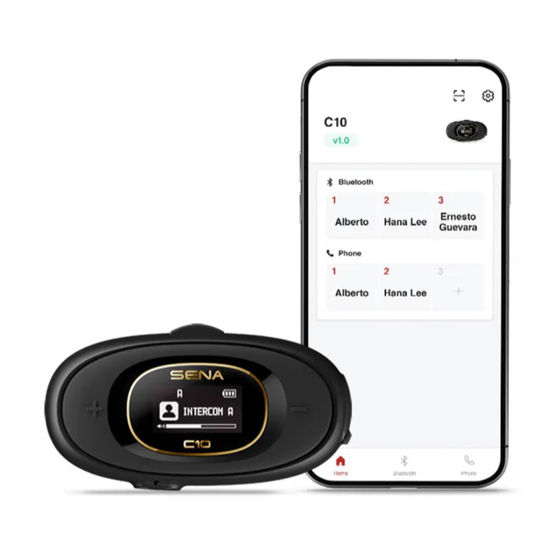 《一戴安全帽》SENA/C10 機車藍牙耳機 十項全能 LCD螢幕/支援四人對講/連續通話16小時/支援手機App-細節圖3