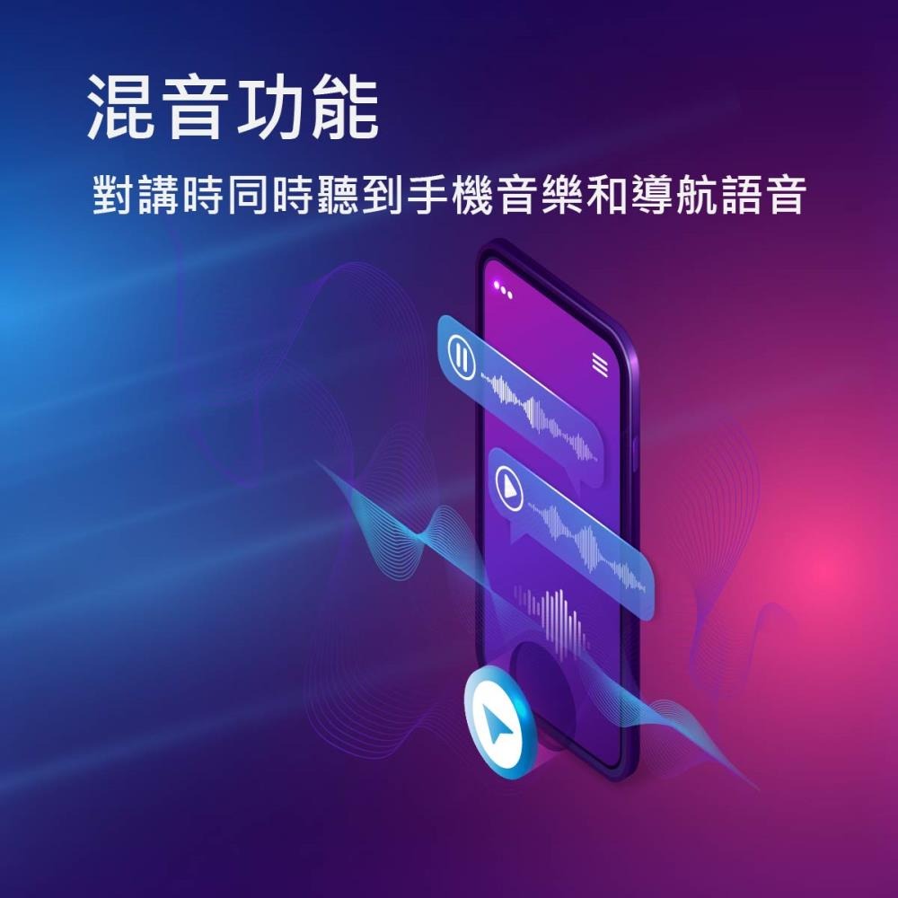 《一戴安全帽》WinsTouch/TOP F1 混音對講藍牙耳機 高音質喇叭/混音功能/即時音樂分享-細節圖6