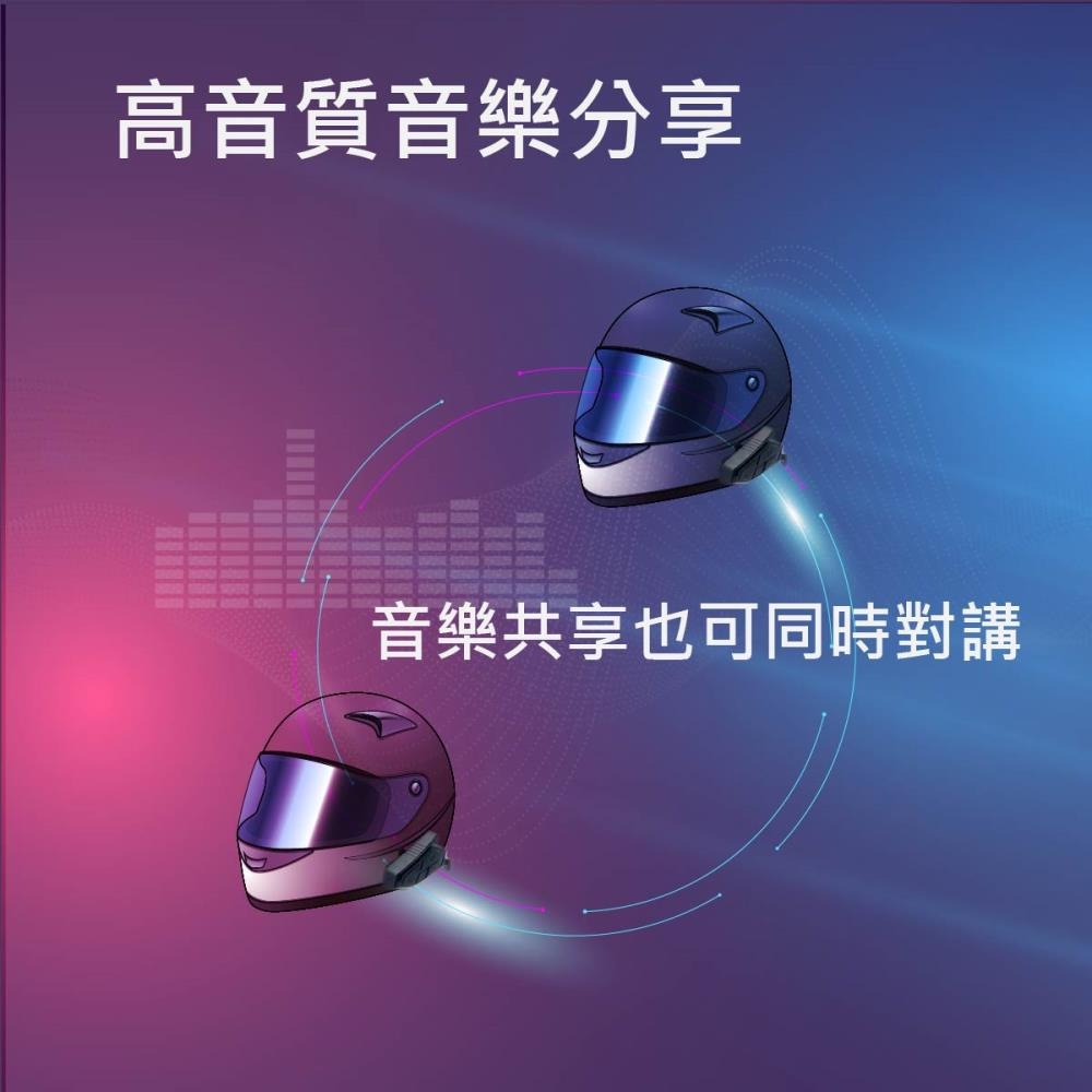 《一戴安全帽》WinsTouch/TOP F1 混音對講藍牙耳機 高音質喇叭/混音功能/即時音樂分享-細節圖7