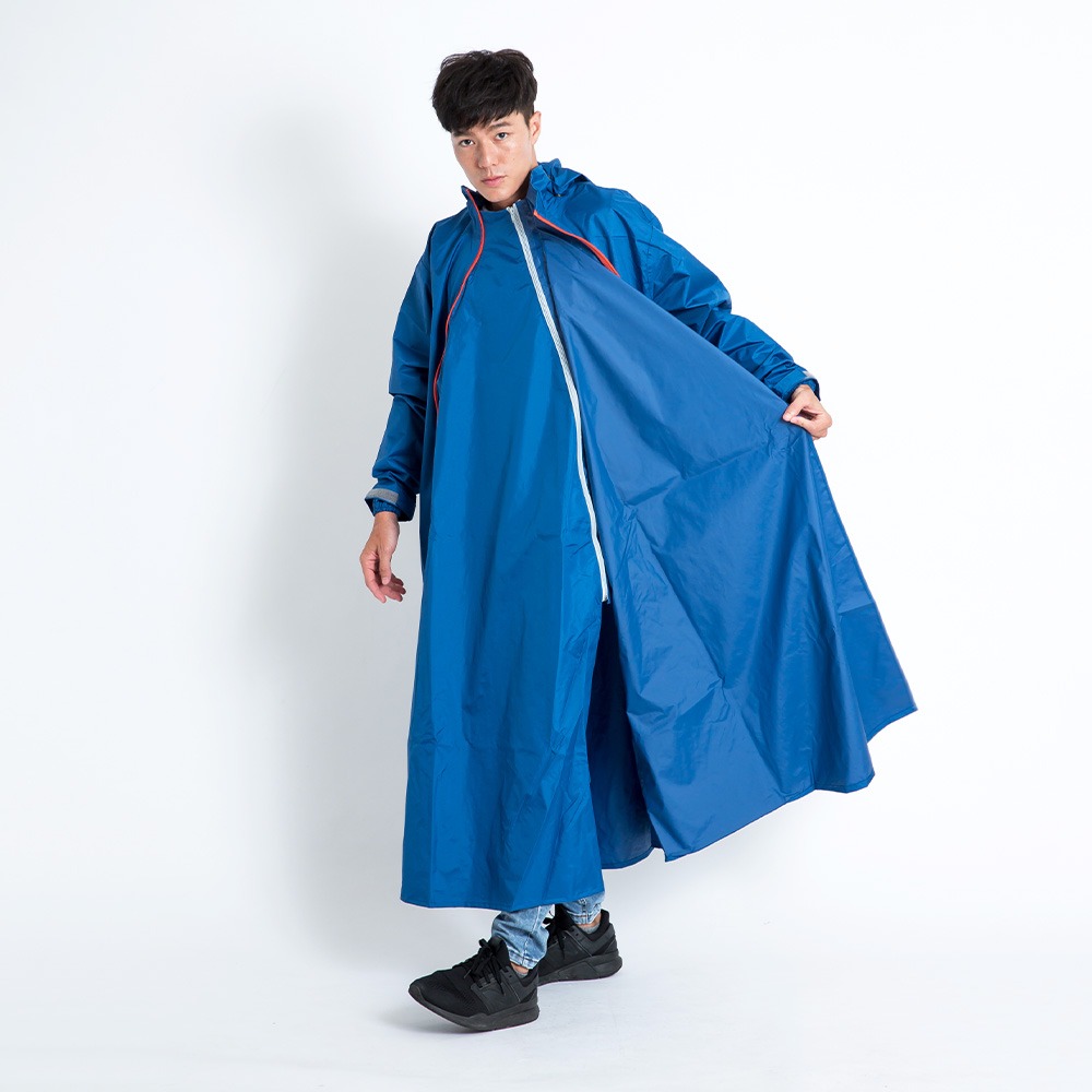 《一戴安全帽》OutPerform 奧德蒙/去去雨水走斜開雙拉鍊專利連身式雨衣-細節圖2