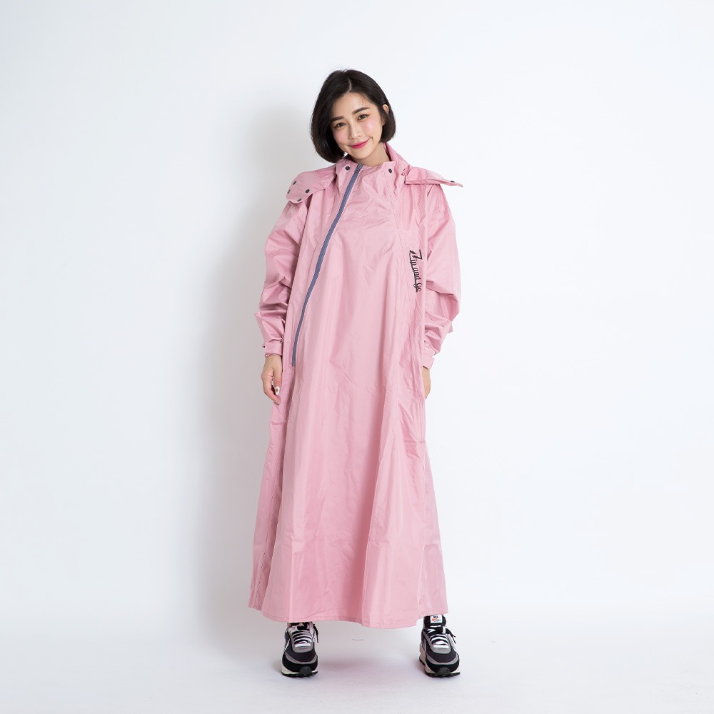 《一戴安全帽》OutPerform 奧德蒙/去去雨水走斜開雙拉鍊專利連身式雨衣-細節圖3