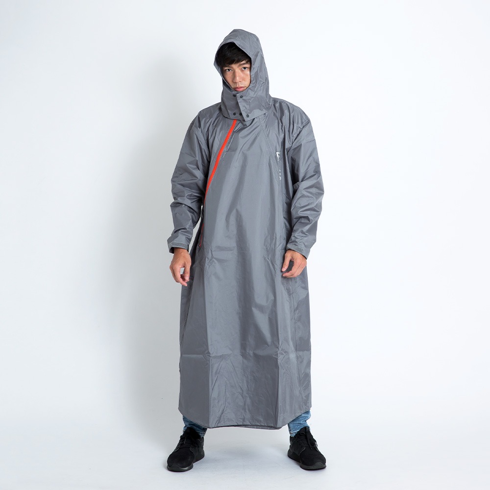 《一戴安全帽》OutPerform 奧德蒙/去去雨水走斜開雙拉鍊專利連身式雨衣-細節圖4