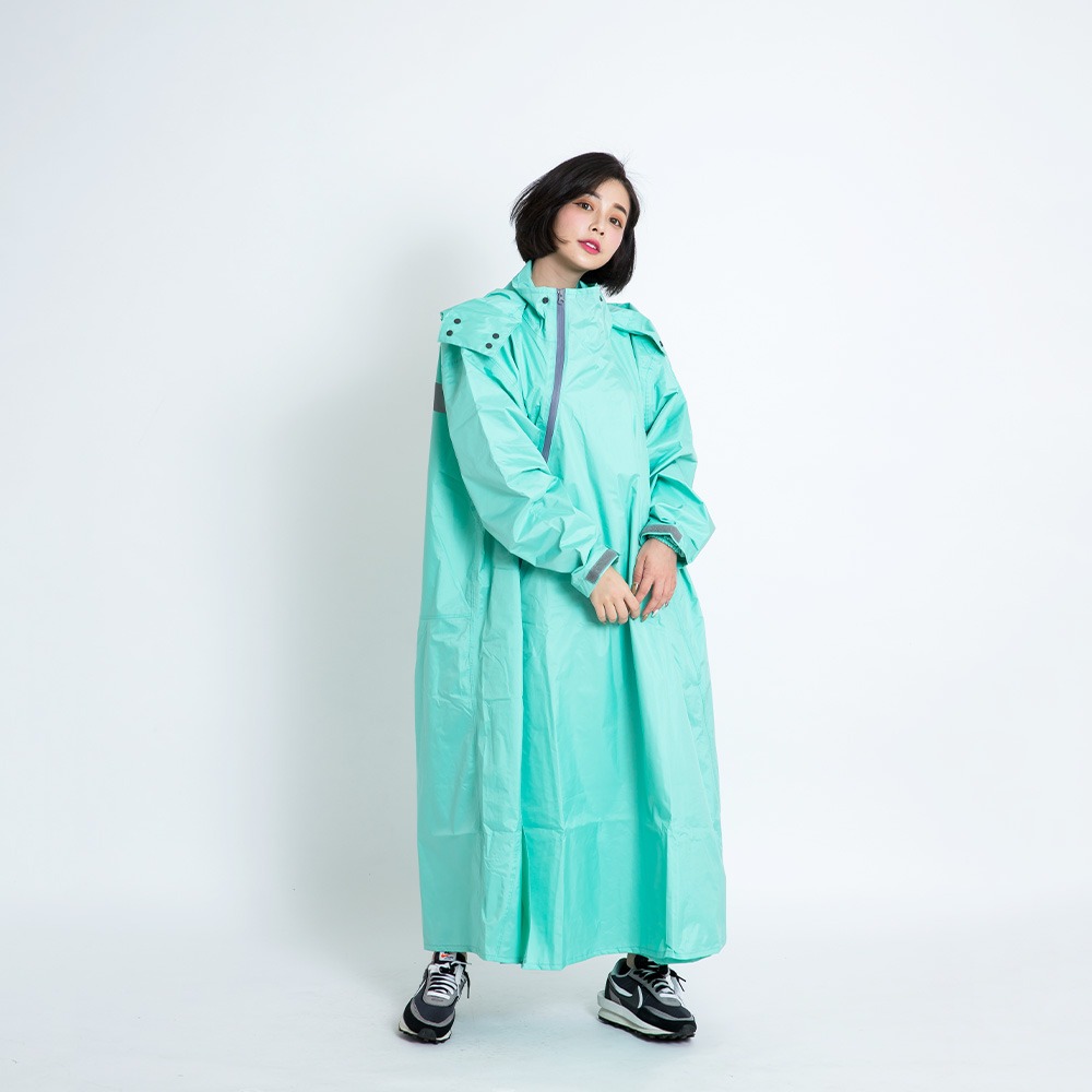 《一戴安全帽》OutPerform 奧德蒙/去去雨水走斜開雙拉鍊專利連身式雨衣-細節圖5