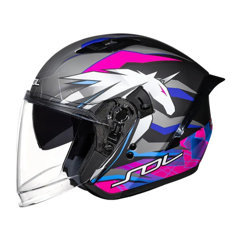 《一戴安全帽》SOL/SO-11P #獨角獸 四分之三 買就送好禮3選一/全新後尾翼帥氣破表/全新加長大鏡片-細節圖3