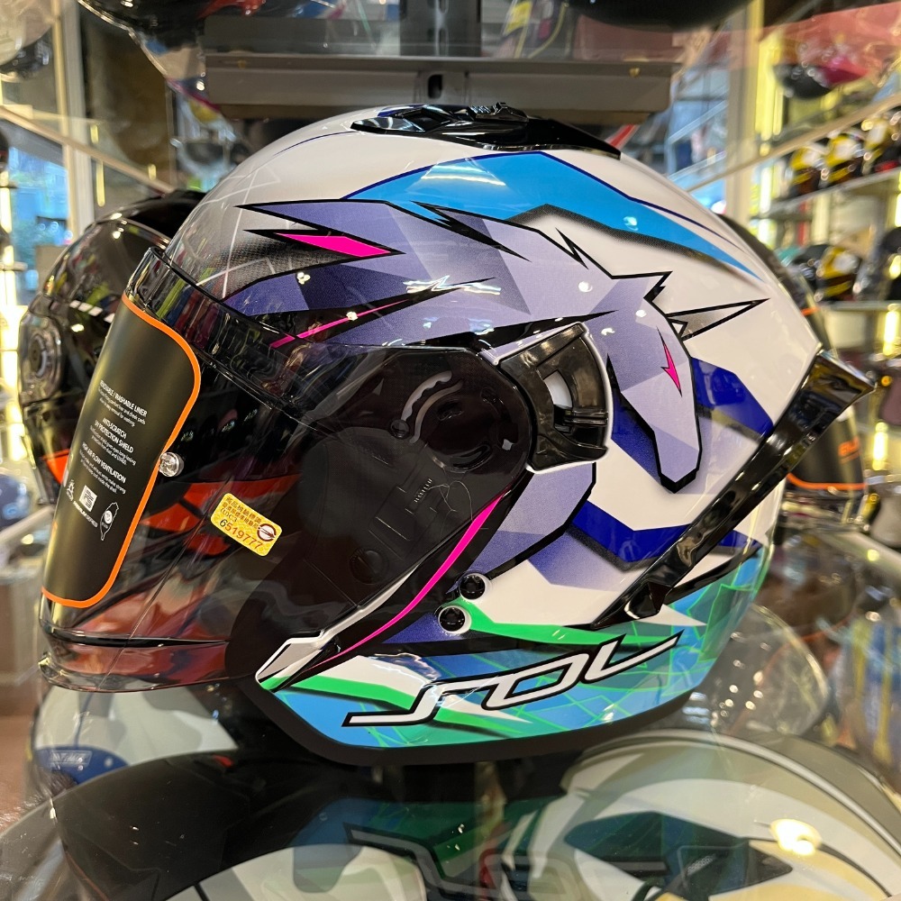 《一戴安全帽》SOL/SO-11P #獨角獸 四分之三 買就送好禮3選一/全新後尾翼帥氣破表/全新加長大鏡片-規格圖6