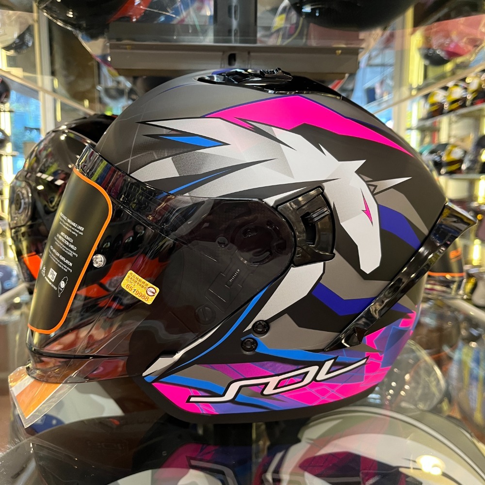 《一戴安全帽》SOL/SO-11P #獨角獸 四分之三 買就送好禮3選一/全新後尾翼帥氣破表/全新加長大鏡片-規格圖6