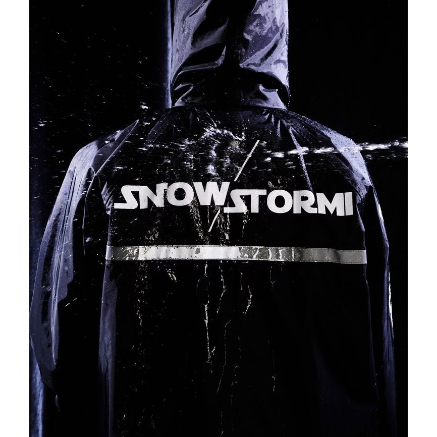 《一戴安全帽》SNOWSTORMI/DE-P #深黑/#鈦灰 兩件式背包收納雨衣-細節圖9