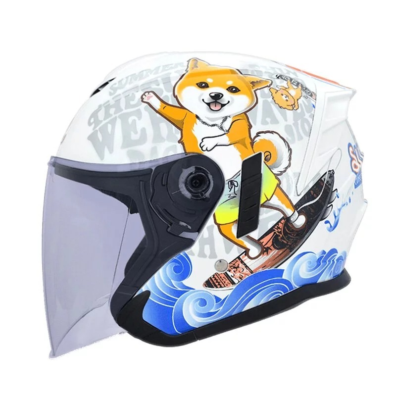 《一戴安全帽》M2R/FR-2 柴犬 #珍珠白/#消光黑 四分之三 👍買就送防水袋-細節圖2