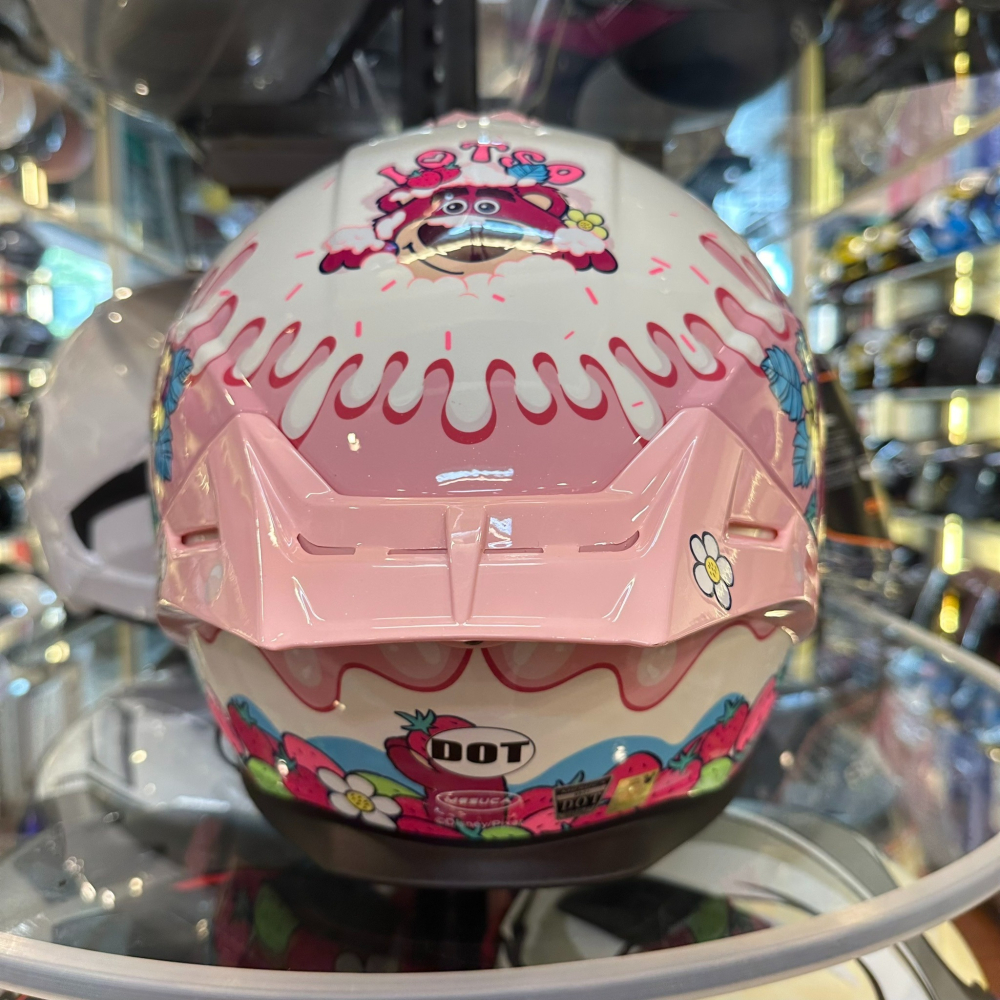 《一戴安全帽》MESUCA麥斯卡/M601 草莓熊抱哥全罩 送防水袋-細節圖5