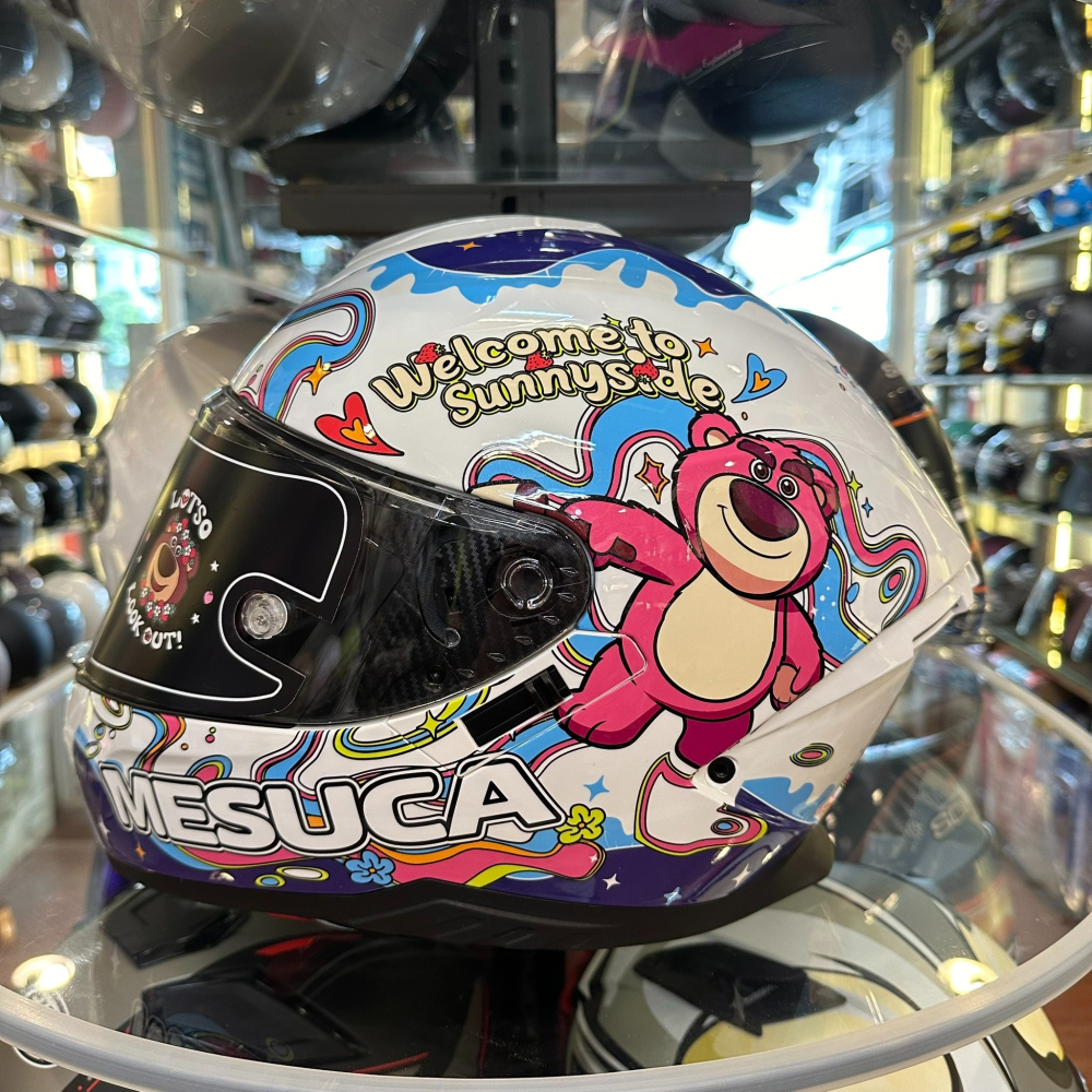 《一戴安全帽》MESUCA麥斯卡/M601 草莓熊抱哥全罩 送防水袋-細節圖6