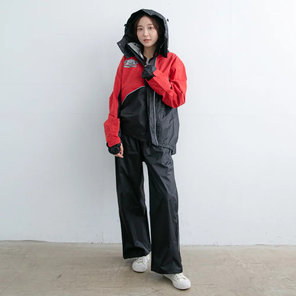 《一戴安全帽》OutPerform 奧德蒙/背包款 終結者斜開專利兩件式風雨衣-細節圖4