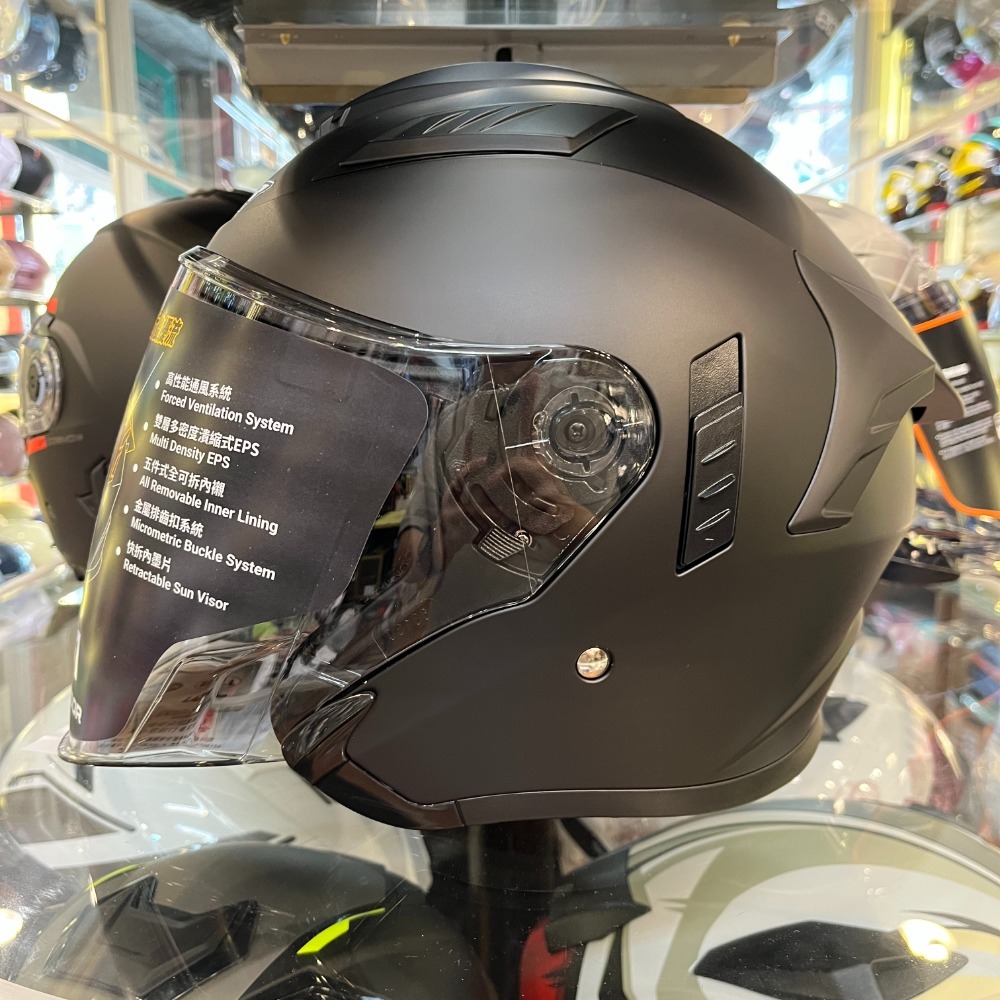 《一戴安全帽》M2R/VO-1 #素色/#1 阿茲特克/#2 鐵達尼號/#3 黑柴犬 四分之三-規格圖9