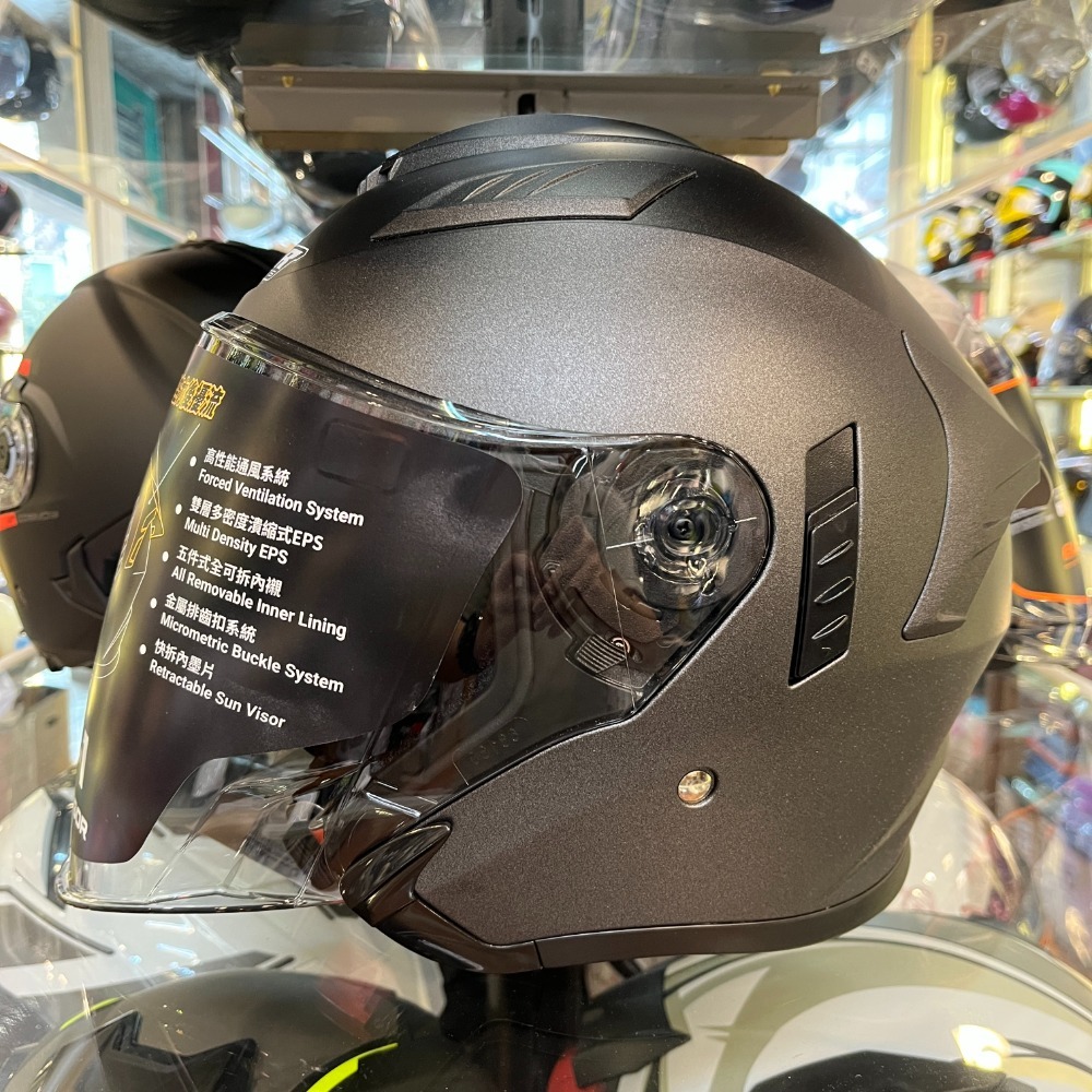 《一戴安全帽》M2R/VO-1 #素色/#1 阿茲特克/#2 鐵達尼號/#3 黑柴犬 四分之三-規格圖9