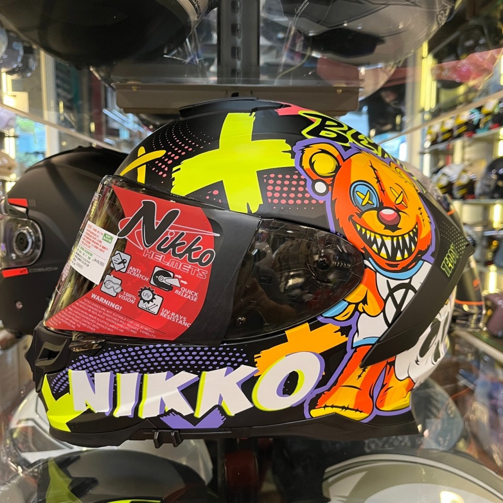 《一戴安全帽》NIKKO/N-806 II 彩繪 #20 安娜貝熊 全罩式安全帽 👍買就送防水袋-細節圖8