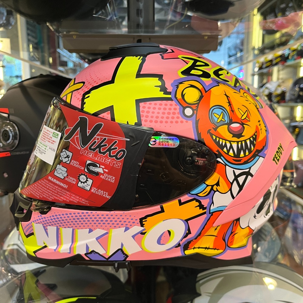 《一戴安全帽》NIKKO/N-806 II 彩繪 #20 安娜貝熊 全罩式安全帽 👍買就送防水袋-規格圖9