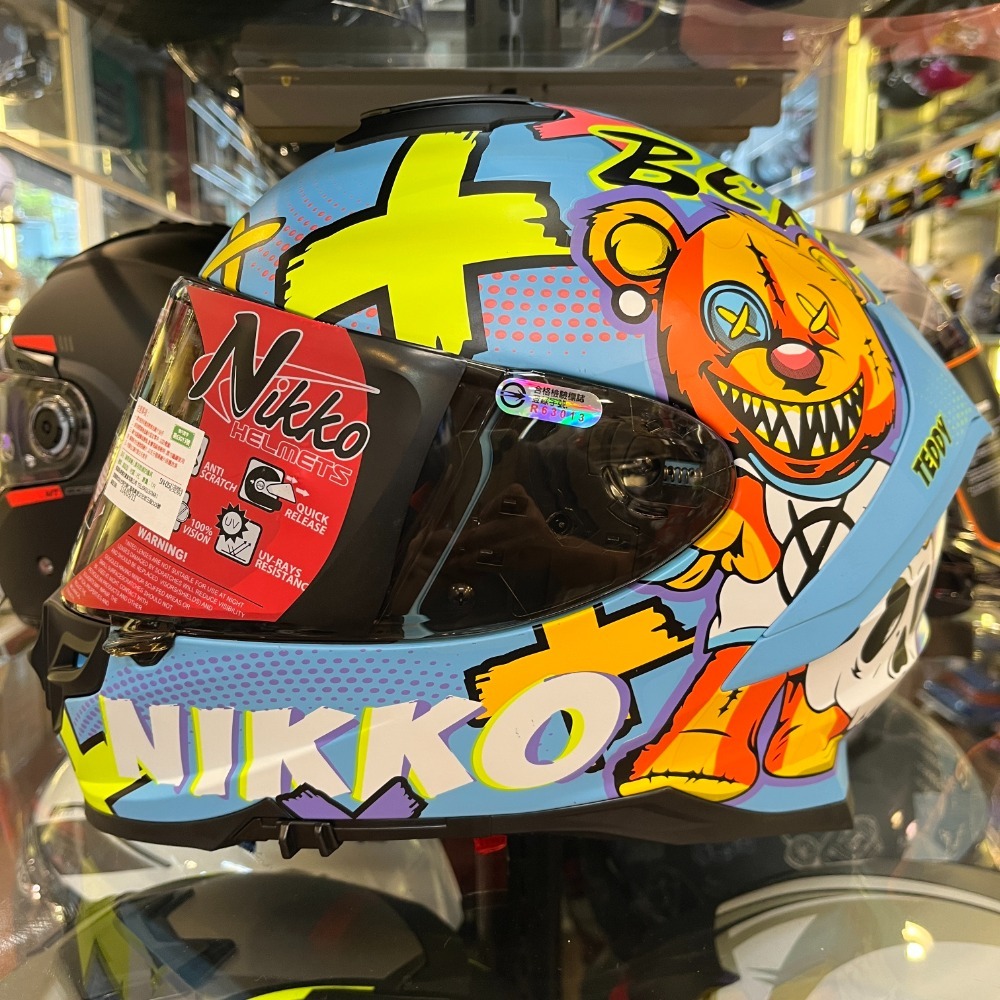 《一戴安全帽》NIKKO/N-806 II 彩繪 #20 安娜貝熊 全罩式安全帽 👍買就送防水袋-規格圖9