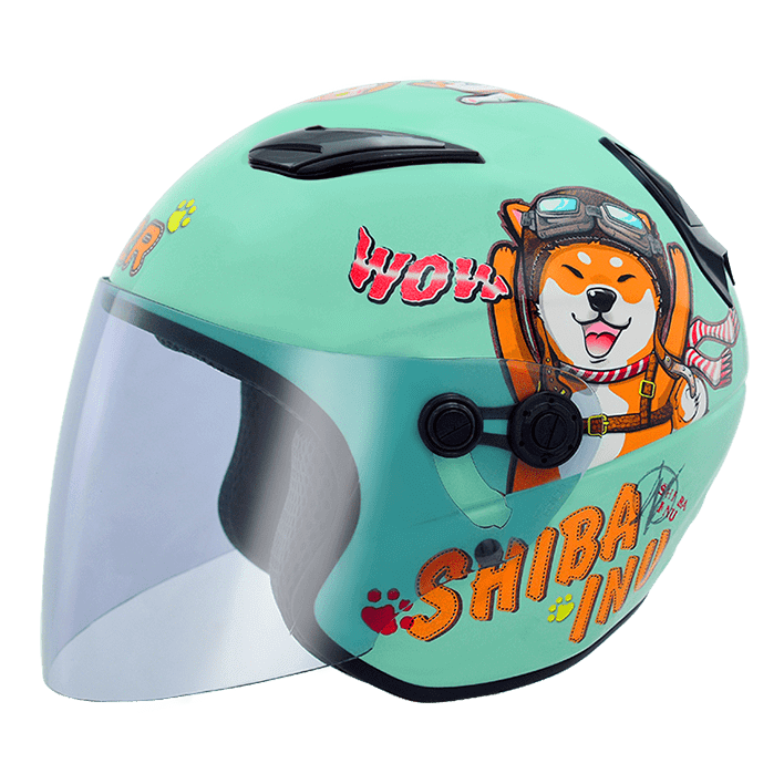 《一戴安全帽》M2R/M700 童帽 #素色/#5 柴犬/#6 甜甜貓 四分之三-細節圖2