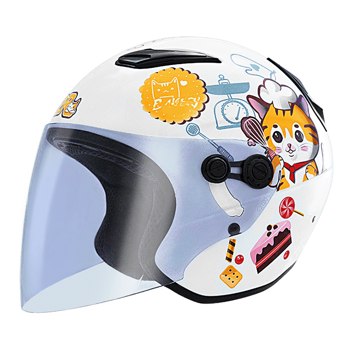 《一戴安全帽》M2R/M700 童帽 #素色/#5 柴犬/#6 甜甜貓 四分之三-細節圖8