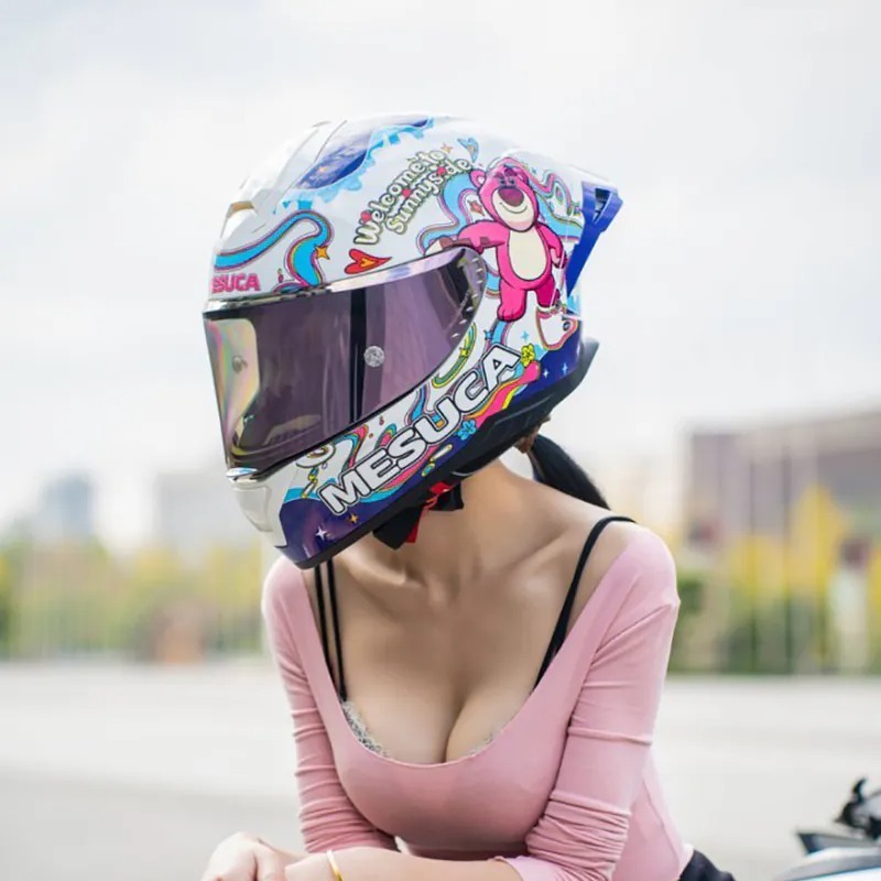 《一戴安全帽》MESUCA 麥斯卡/M623 Lots-O 藍色熊抱哥 全罩安全帽 👍買就送防水袋-細節圖2