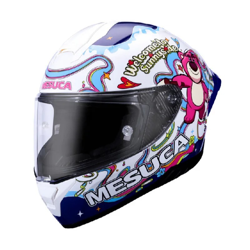 《一戴安全帽》MESUCA 麥斯卡/M623 Lots-O 藍色熊抱哥 全罩安全帽 👍買就送防水袋-細節圖5