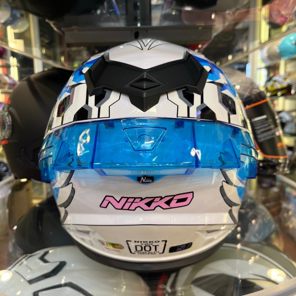 《一戴安全帽》NIKKO/N802S ll #7方塊鶚鷹吸光夜光塗層 全罩安全帽-細節圖4