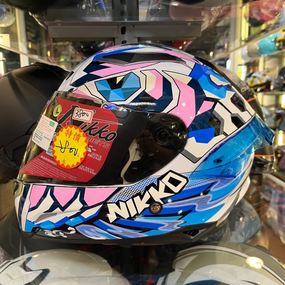 《一戴安全帽》NIKKO/N802S ll #7方塊鶚鷹吸光夜光塗層 全罩安全帽-規格圖4