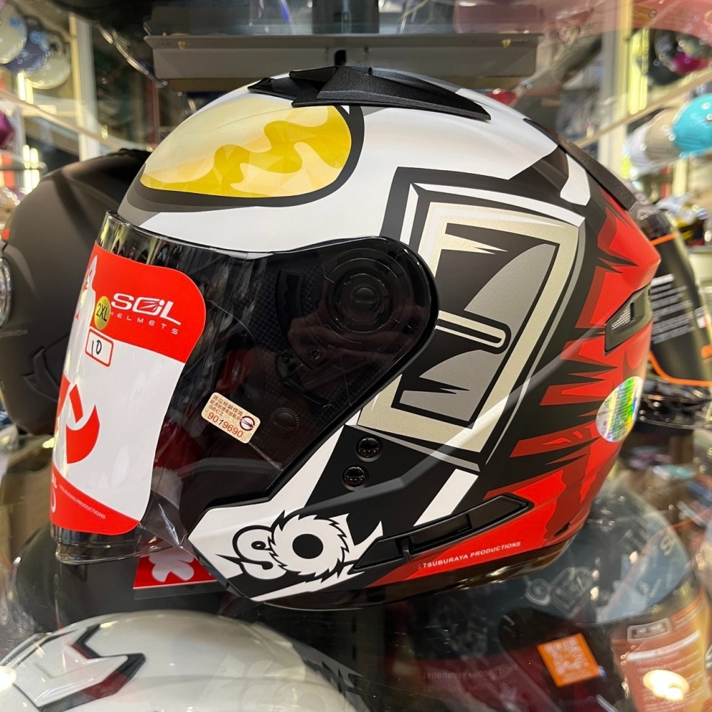 《一戴安全帽》SOL/SO-7E 超人力霸王 限量聯名 四分之三 👍附贈精美周邊-細節圖5