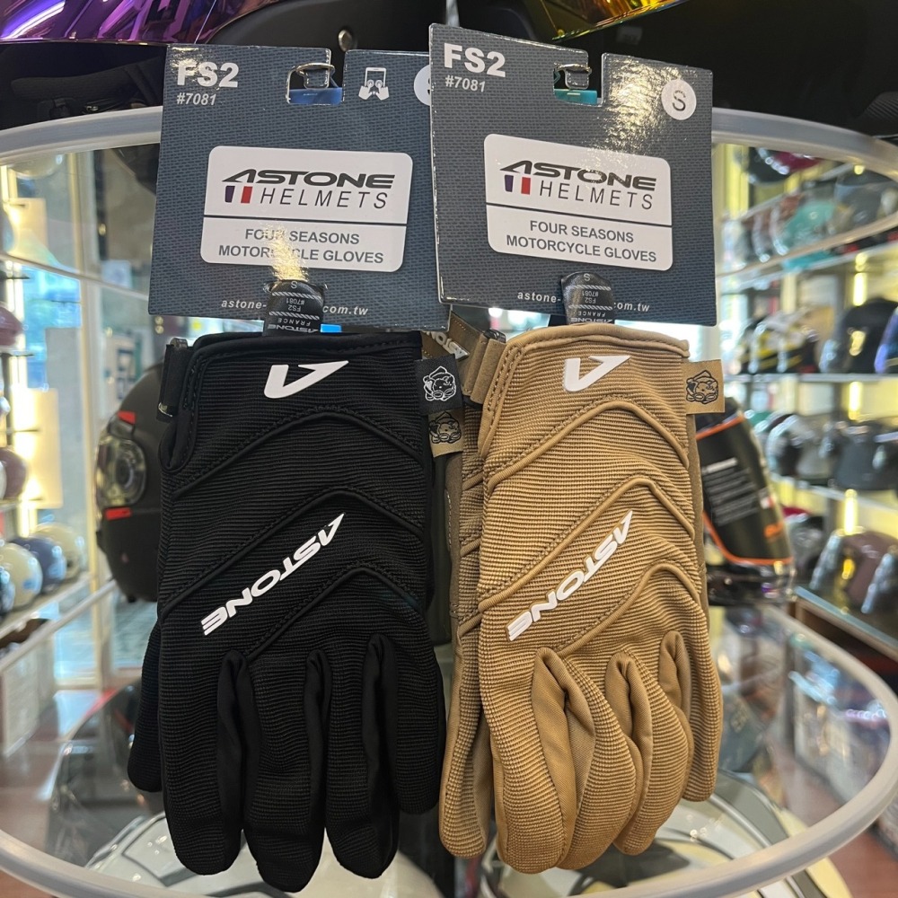 《一戴安全帽》ASTONE/FS2 四季手套 黑/卡其 觸控靈敏-細節圖6
