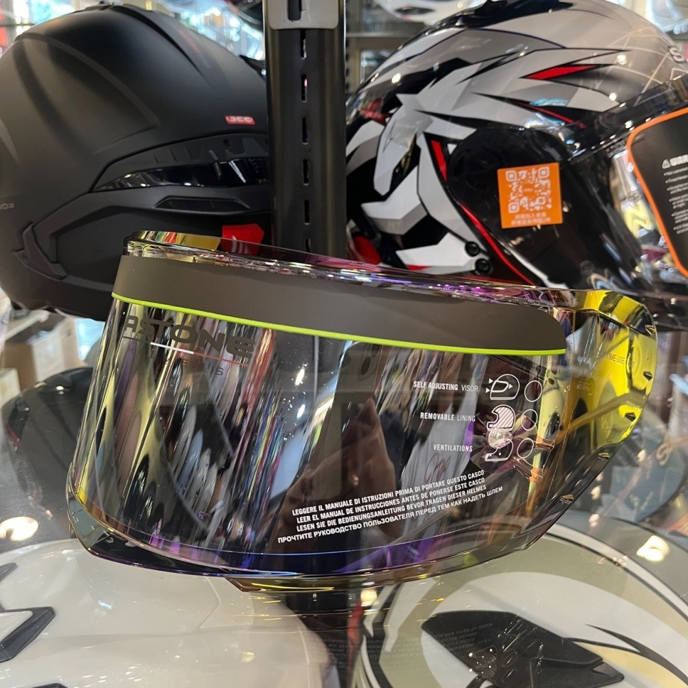 《一戴安全帽》ASTONE/GT6 #素色款 #變色龍白粉 內藏墨鏡 全罩式安全帽-細節圖4