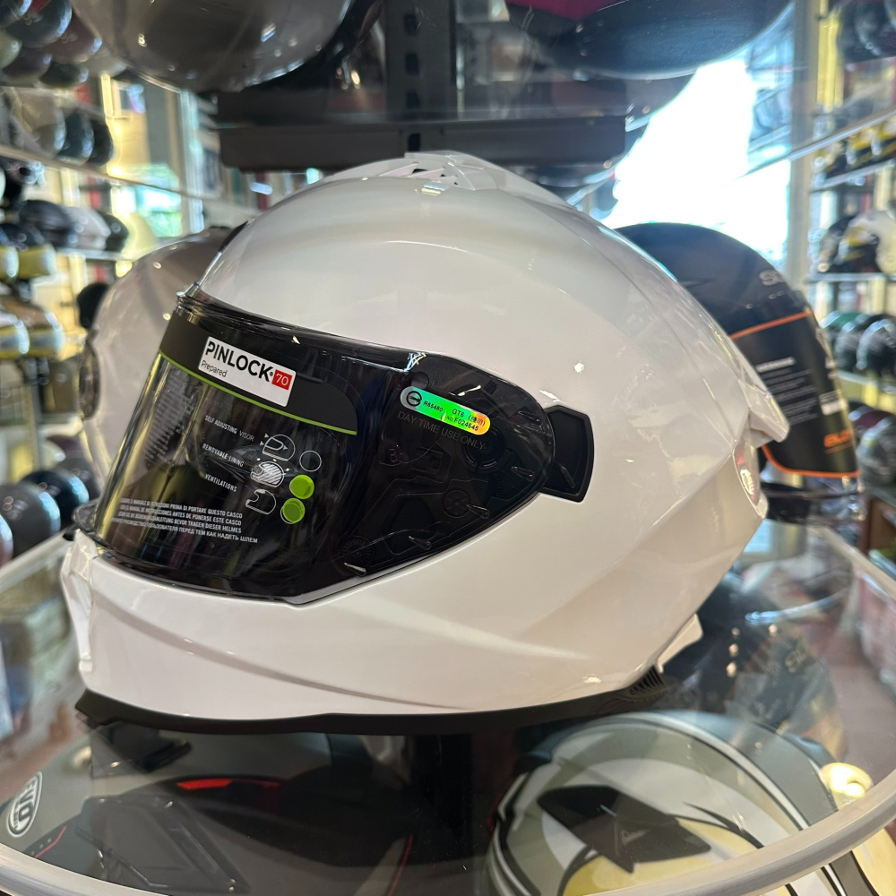 《一戴安全帽》ASTONE/GT6 #素色款 #變色龍白粉 內藏墨鏡 全罩式安全帽-細節圖6