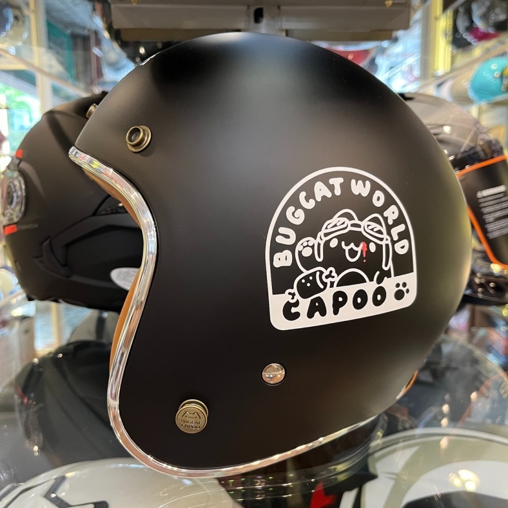 《一戴安全帽》NIKKO/N401 #咖波10周年限定款/#咖波狗狗款 復古帽-細節圖3