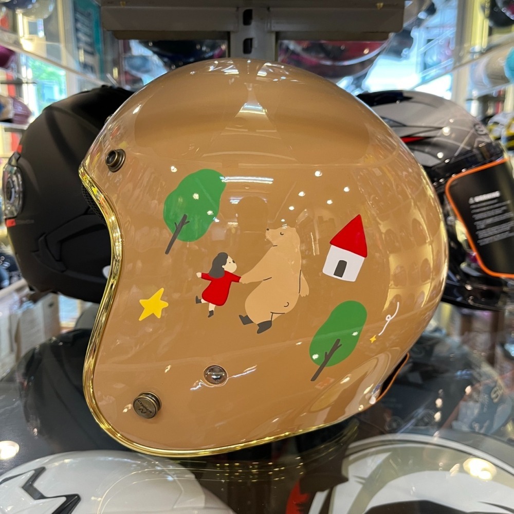 《一戴安全帽》NIKKO/N401 咻咻熊與小女孩 復古帽-細節圖8