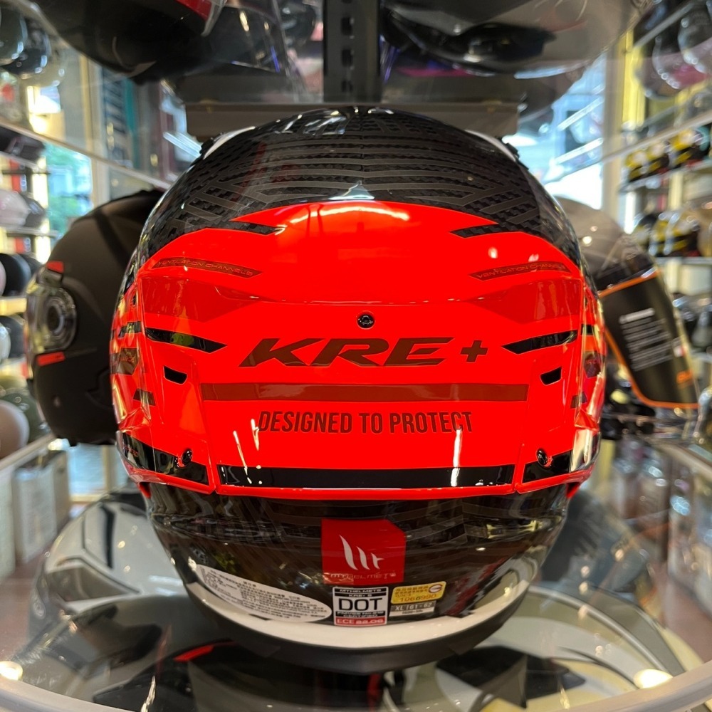 《一戴安全帽》MT/KRE+ Carbon Brush A5 Red 碳纖維全罩 *現在買享預購價*-細節圖6